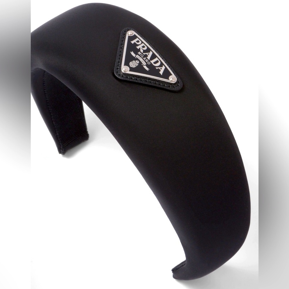 Prada Re-Nylon Black Puffy Headband